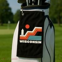 Retro Wisconsin Outdoors Nature Golf Towel thumb 2
