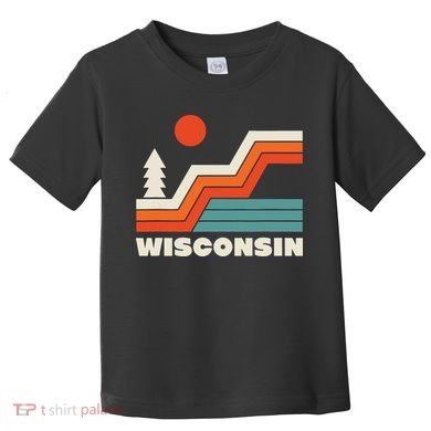 Retro Wisconsin Outdoors Nature Toddler T-Shirt