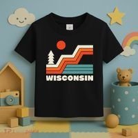 Retro Wisconsin Outdoors Nature Toddler T-Shirt thumb 3