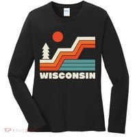 Retro Wisconsin Outdoors Nature Women's Long Sleeve Shirt thumb 0