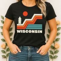 Retro Wisconsin Outdoors Nature Women's T-Shirt thumb 2