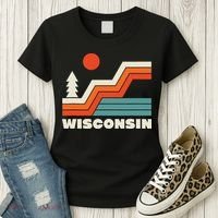 Retro Wisconsin Outdoors Nature Women's T-Shirt thumb 3