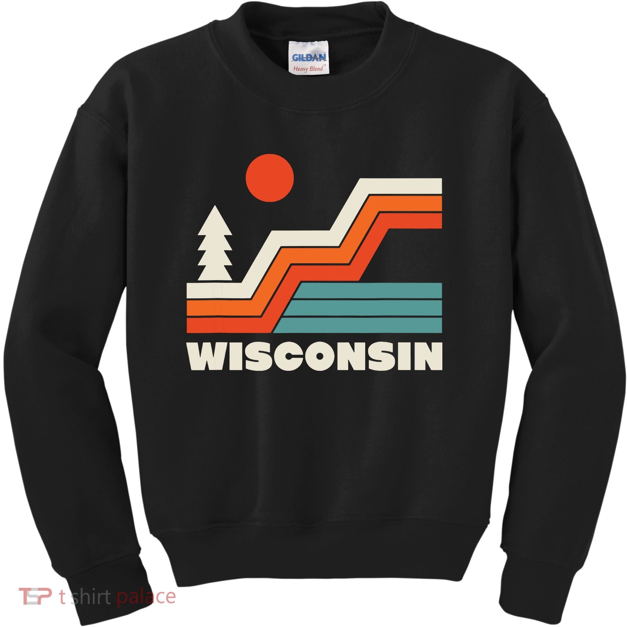 Retro Wisconsin Outdoors Nature Kids Sweatshirt