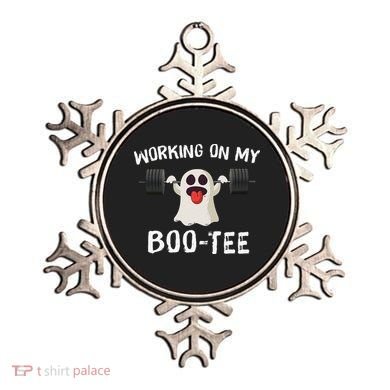 Retro Working On My Booty Cute Funny Boujee Ghost Halloween Ornament