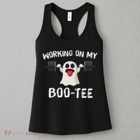 Retro Working On My Booty Cute Funny Boujee Ghost Halloween Women's Tank Top thumb 3
