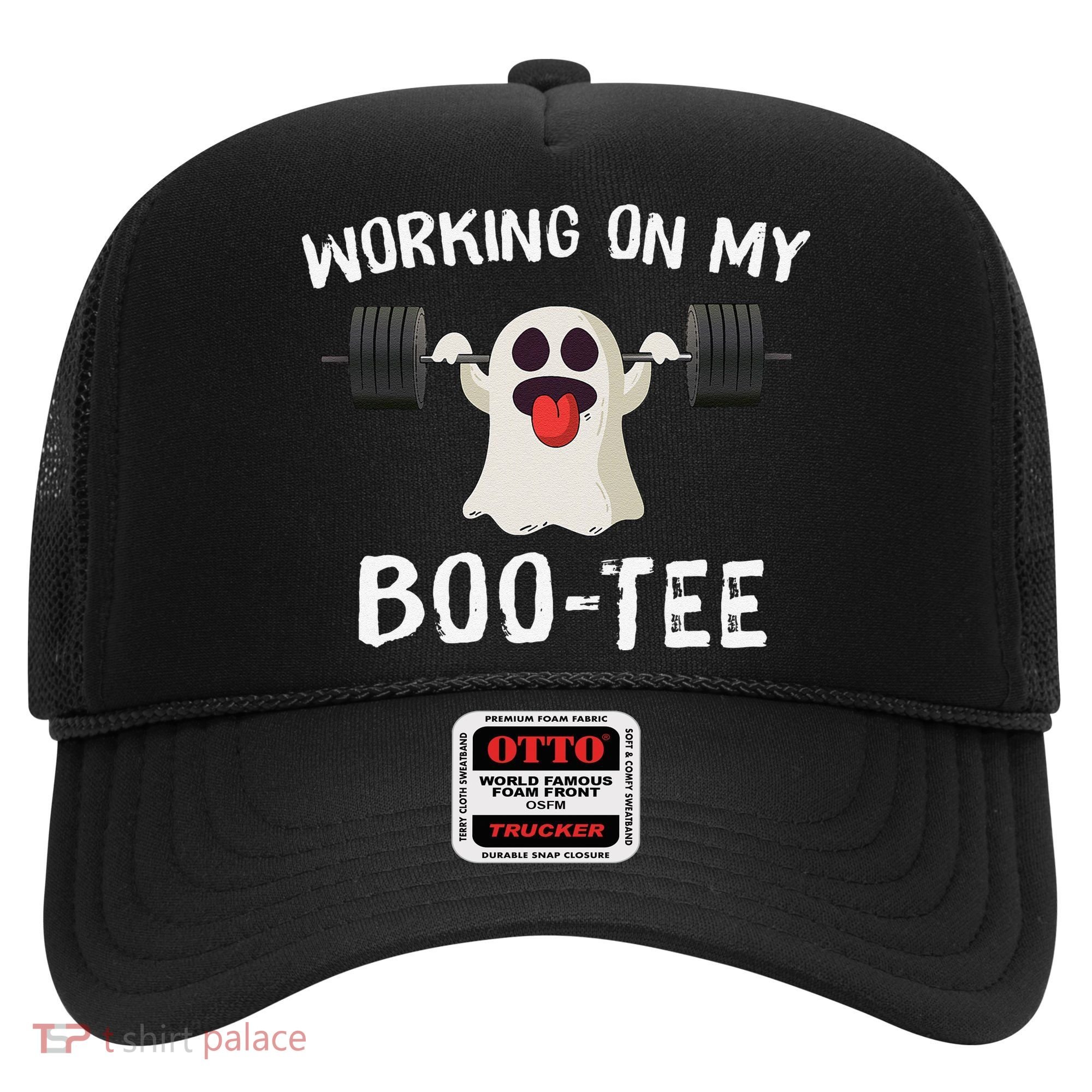Retro Working On My Booty Cute Funny Boujee Ghost Halloween Hat