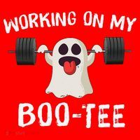 Retro Working On My Booty Cute Funny Boujee Ghost Halloween Santa Hat thumb 1