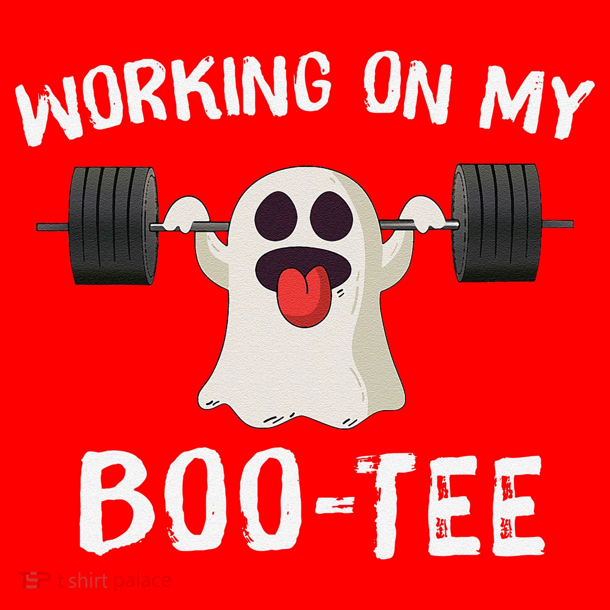 Retro Working On My Booty Cute Funny Boujee Ghost Halloween Santa Hat