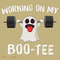 Retro Working On My Booty Cute Funny Boujee Ghost Halloween Sweatshirt thumb 2