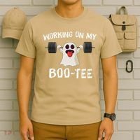 Retro Working On My Booty Cute Funny Boujee Ghost Halloween T-Shirt thumb 6