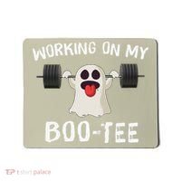 Retro Working On My Booty Cute Funny Boujee Ghost Halloween Mousepad thumb 0
