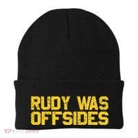 Rudy Was Offsides Red South California Funny Rivalry Fan Beanie thumb 0