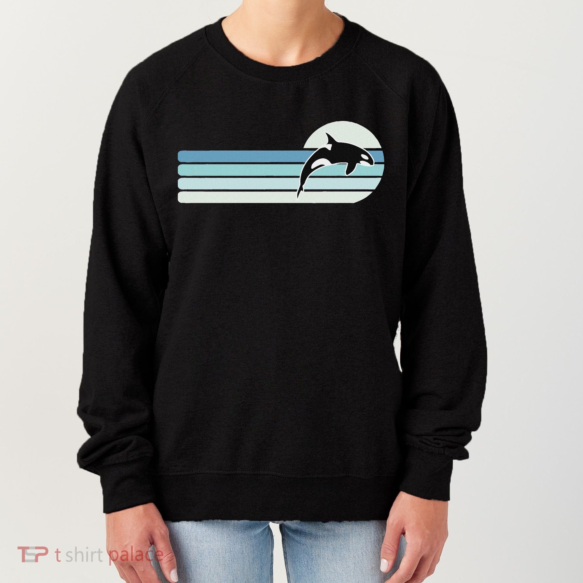 Retro Whale Orca Women's Sweatshirt