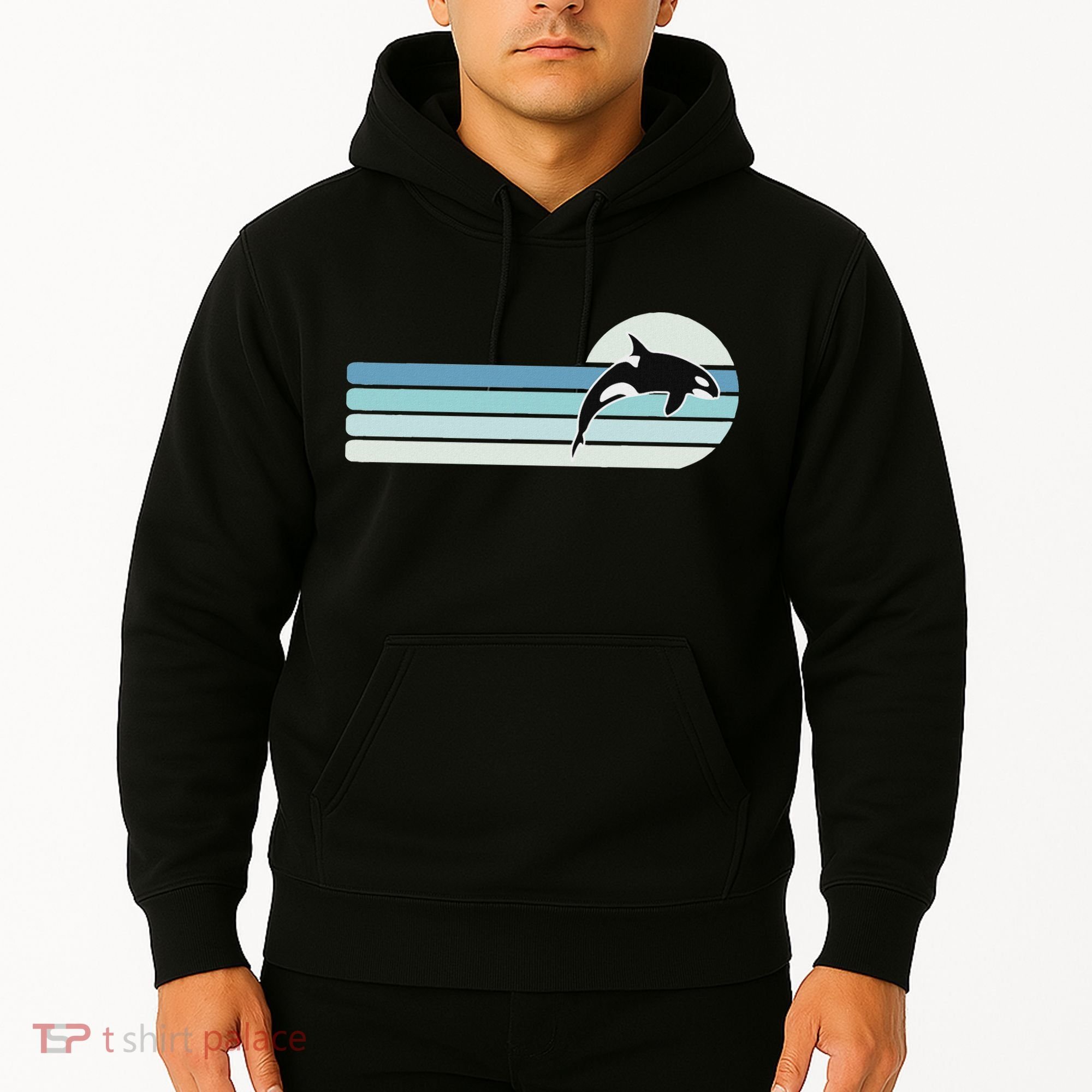 Retro Whale Orca Hoodie