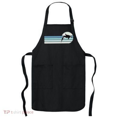 Retro Whale Orca Apron
