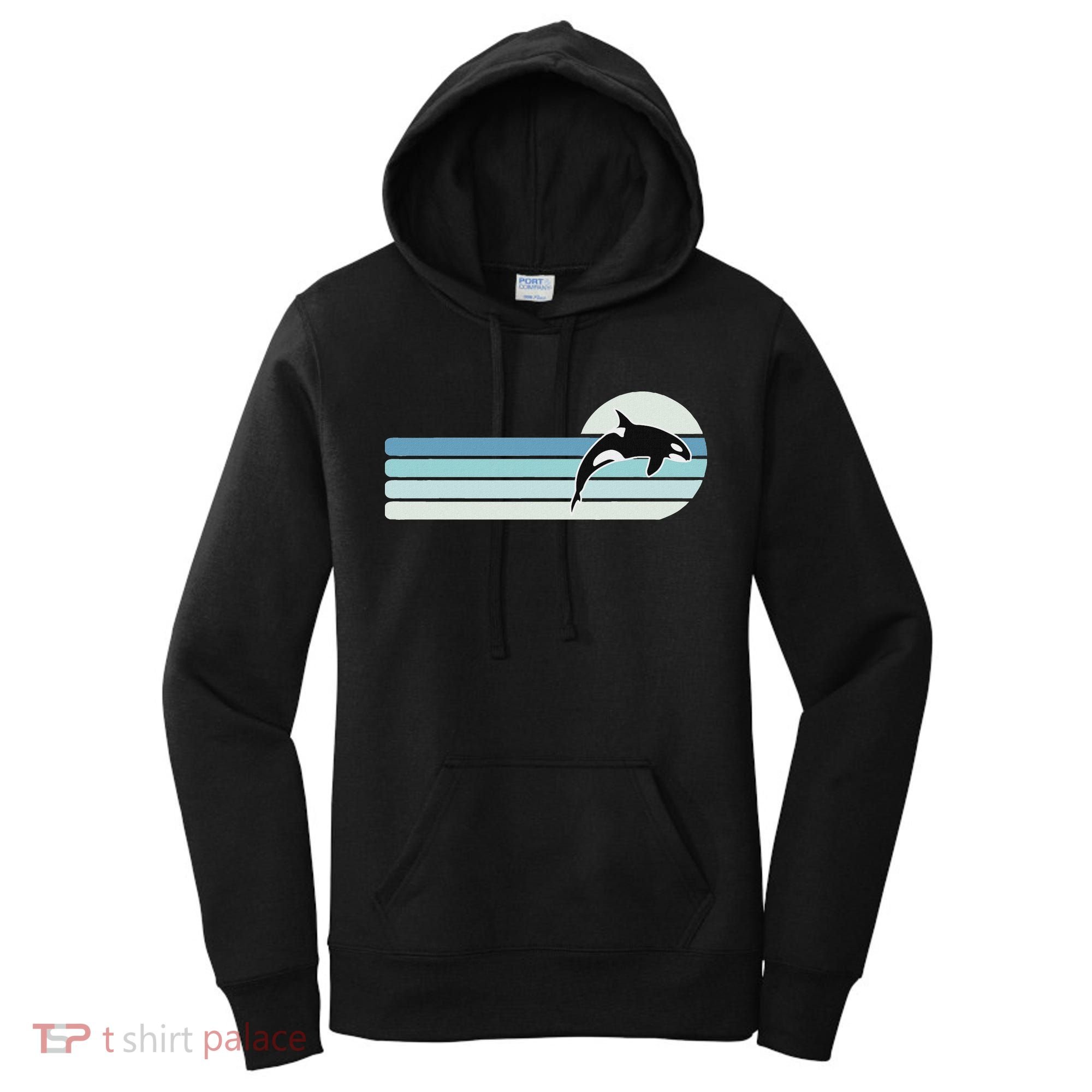 Retro Whale Orca Women's Hoodie
