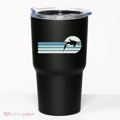 Retro Whale Orca Tumbler