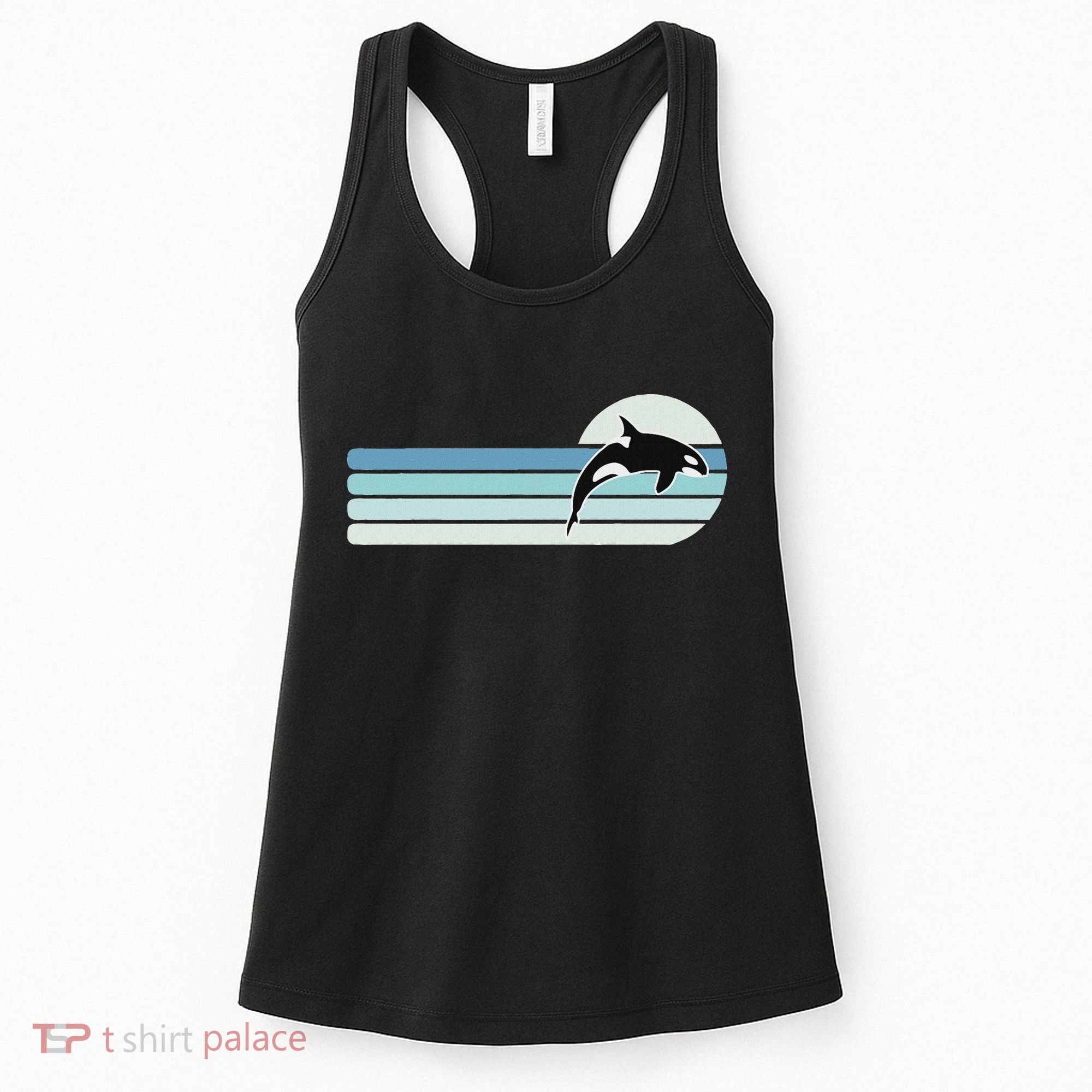 Retro Whale Orca Women's Tank Top