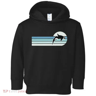 Retro Whale Orca Toddler Hoodie