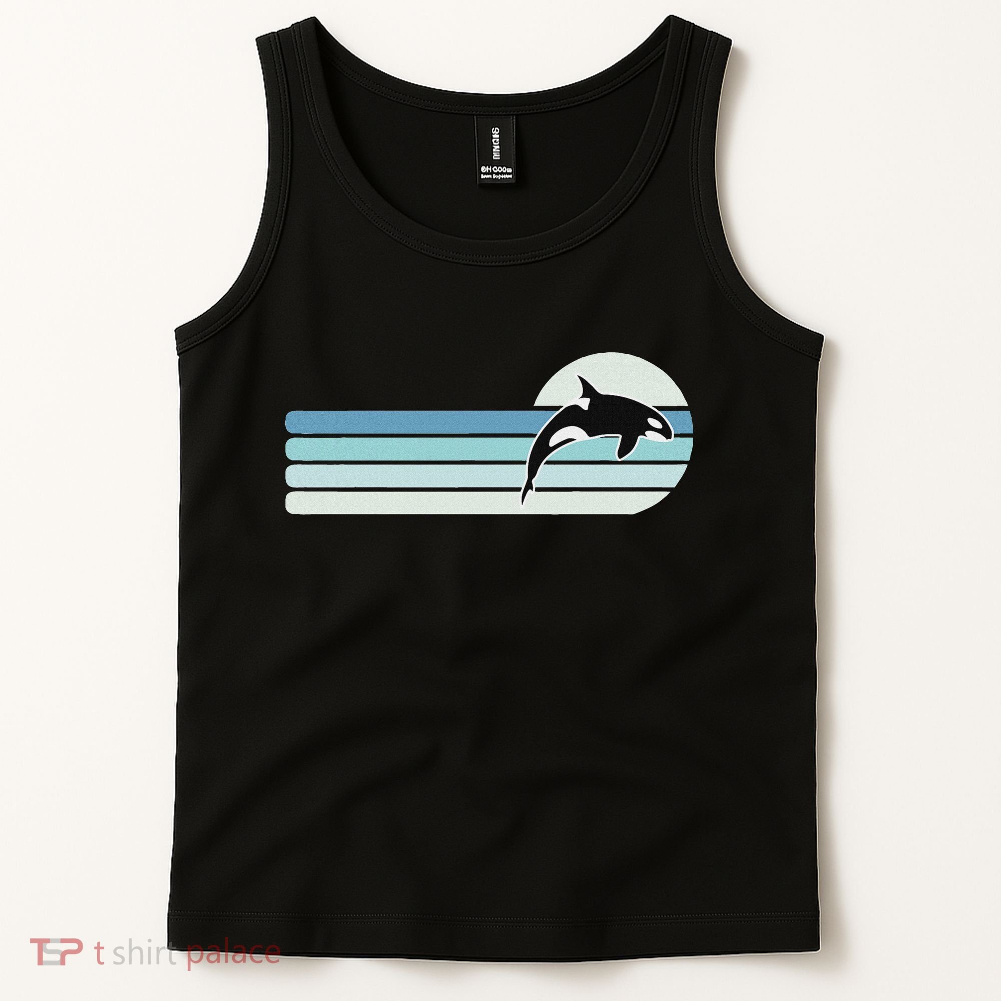 Retro Whale Orca Tank Top