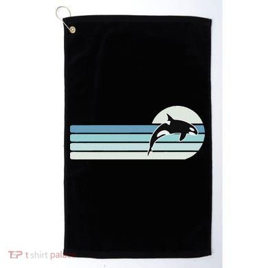 Retro Whale Orca Golf Towel