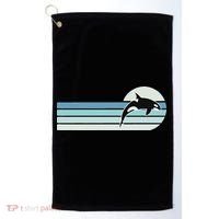 Retro Whale Orca Golf Towel thumb 0