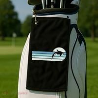 Retro Whale Orca Golf Towel thumb 2