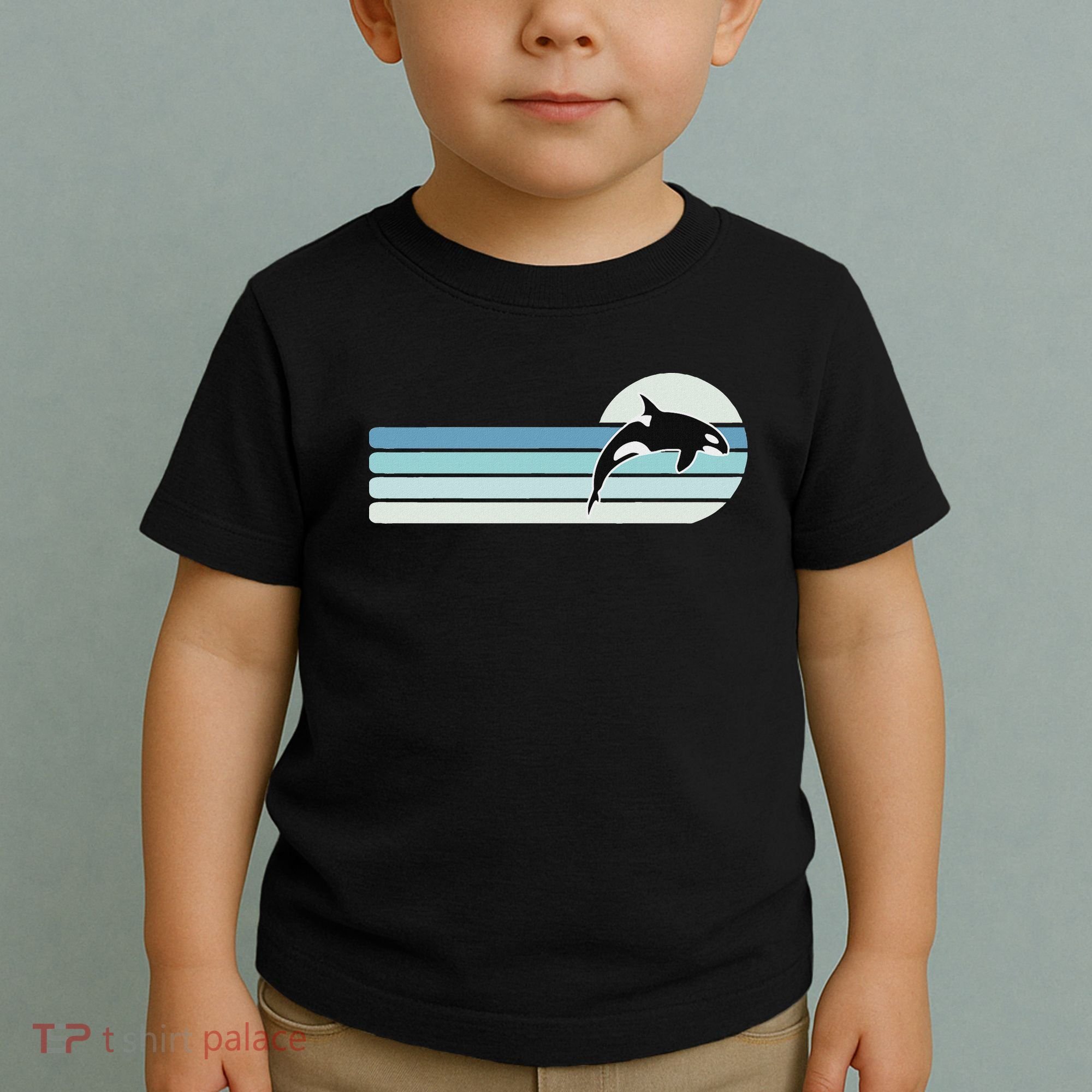 Retro Whale Orca Toddler T-Shirt