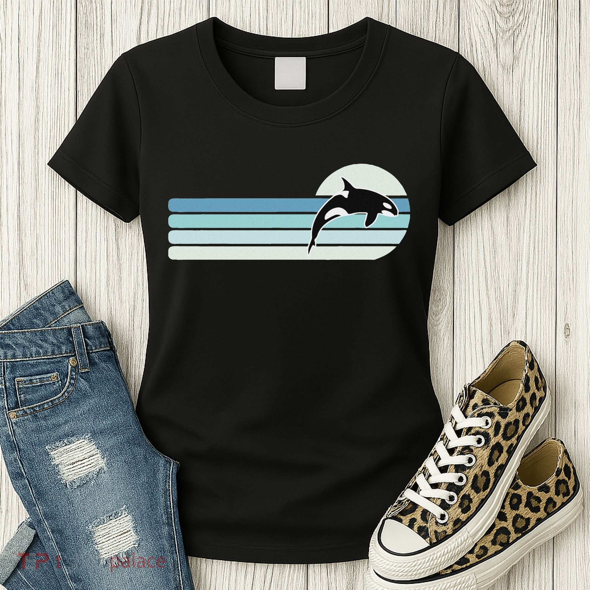 Retro Whale Orca Women's T-Shirt