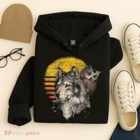 Retro Wolf Owl Hoodie thumb 4