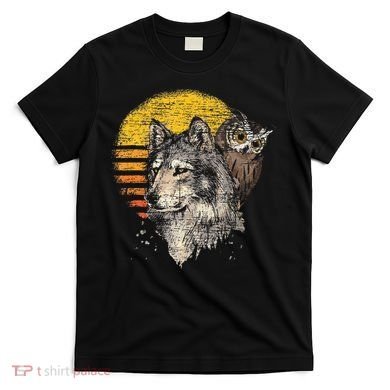 Retro Wolf Owl T-Shirt