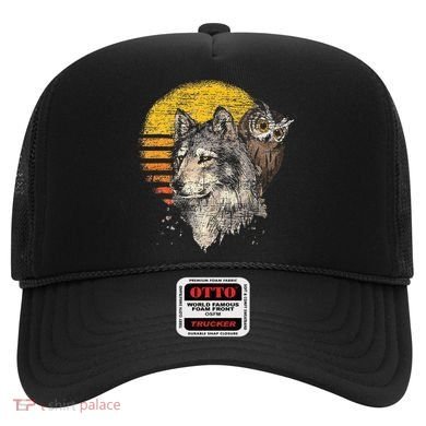 Retro Wolf Owl Hat