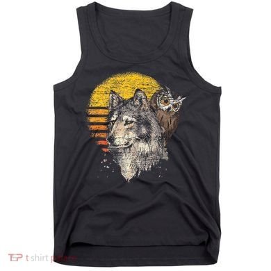 Retro Wolf Owl Tank Top