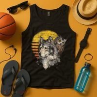 Retro Wolf Owl Tank Top thumb 4