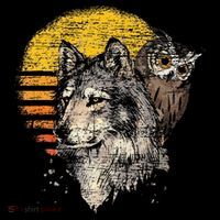 Retro Wolf Owl Women's Long Sleeve Shirt thumb 2