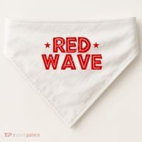 Red Wave Pro Republican USA-Made Doggie Bandana thumb 0