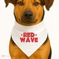 Red Wave Pro Republican USA-Made Doggie Bandana thumb 1