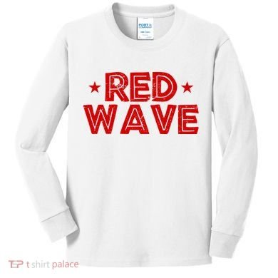 Red Wave Pro Republican Kids Long Sleeve Shirt