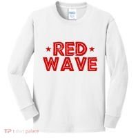 Red Wave Pro Republican Kids Long Sleeve Shirt thumb 0