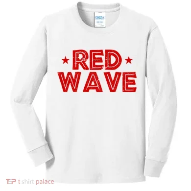 Red Wave Pro Republican Kids Long Sleeve Shirt