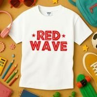 Red Wave Pro Republican Kids T-Shirt thumb 3