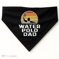 Retro Water Polo Dad Father Swimmer Swimming Sunset Cute Gift USA-Made Doggie Bandana thumb 0