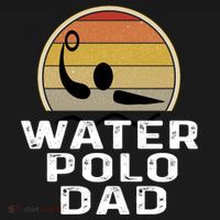 Retro Water Polo Dad Father Swimmer Swimming Sunset Cute Gift Bucket Hat thumb 4