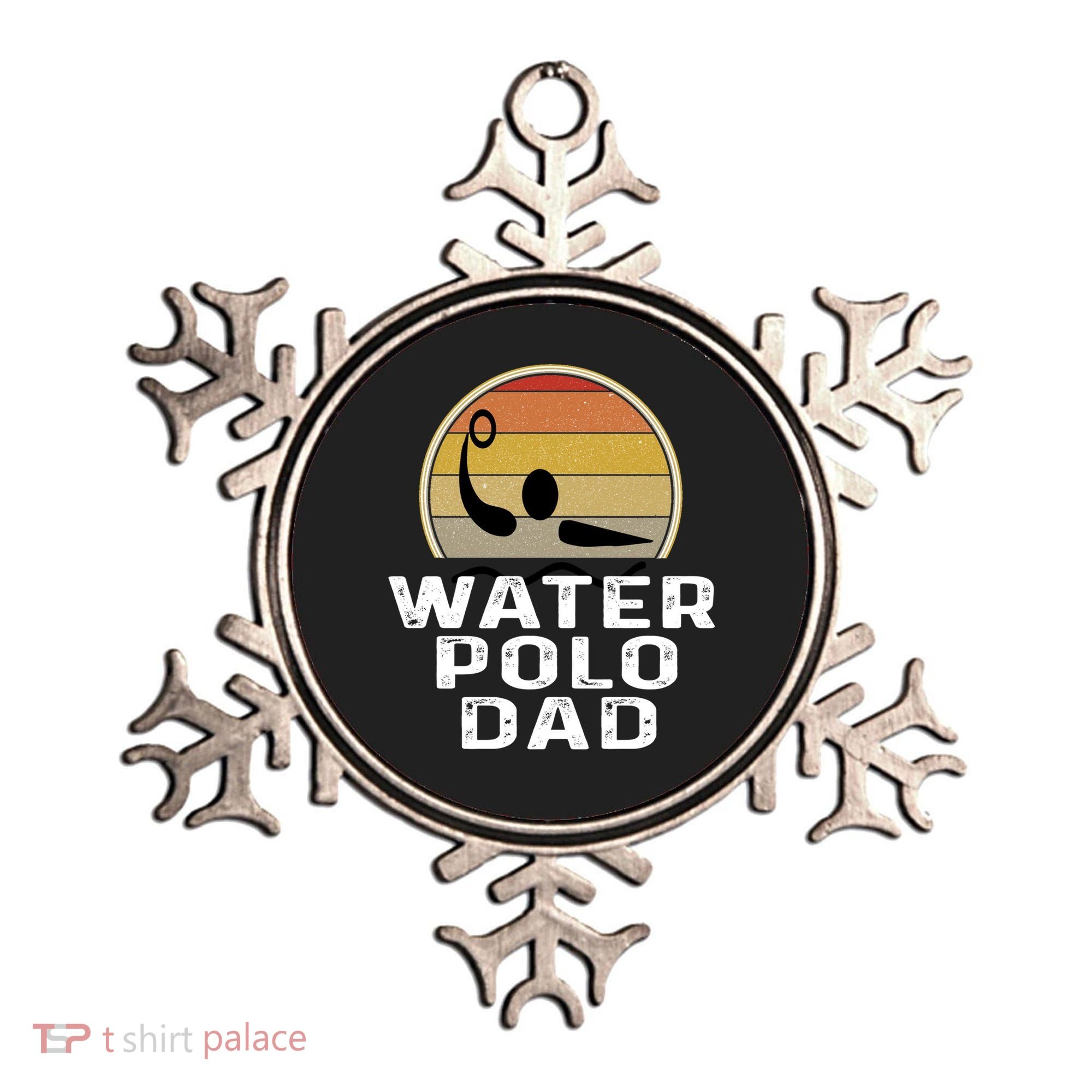Retro Water Polo Dad Father Swimmer Swimming Sunset Cute Gift Ornament