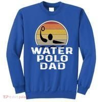 Retro Water Polo Dad Father Swimmer Swimming Sunset Cute Gift Sweatshirt thumb 0