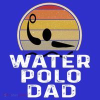 Retro Water Polo Dad Father Swimmer Swimming Sunset Cute Gift Polo thumb 2