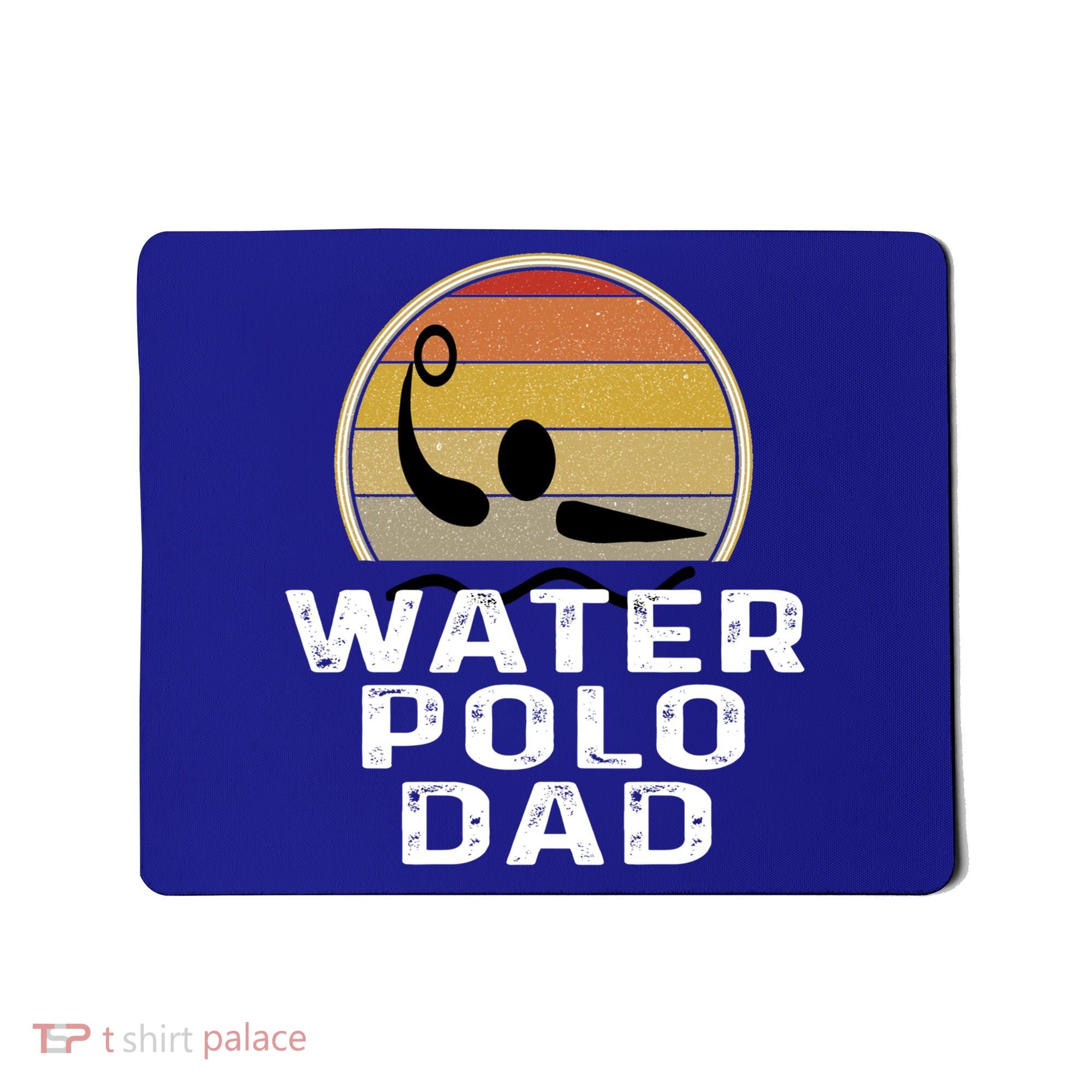 Retro Water Polo Dad Father Swimmer Swimming Sunset Cute Gift Mousepad