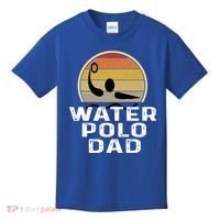 Retro Water Polo Dad Father Swimmer Swimming Sunset Cute Gift Kids T-Shirt thumb 0