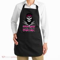 Real Men Wear Pink Breast Cancer Awareness Skull Apron thumb 2