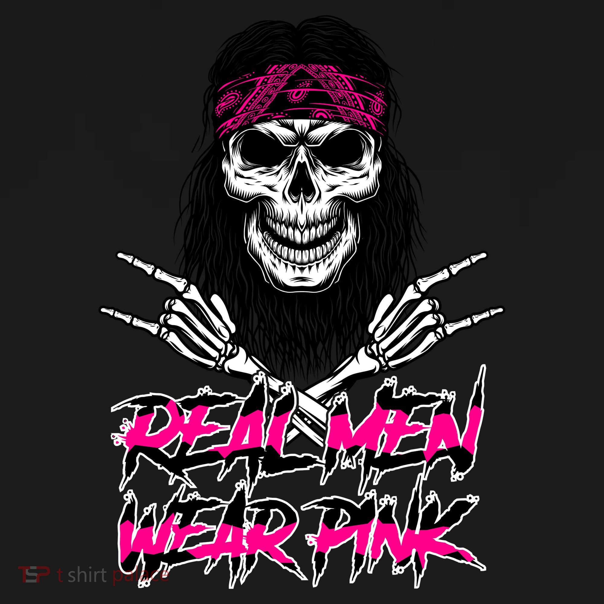 Real Men Wear Pink Breast Cancer Awareness Skull Toddler Hoodie